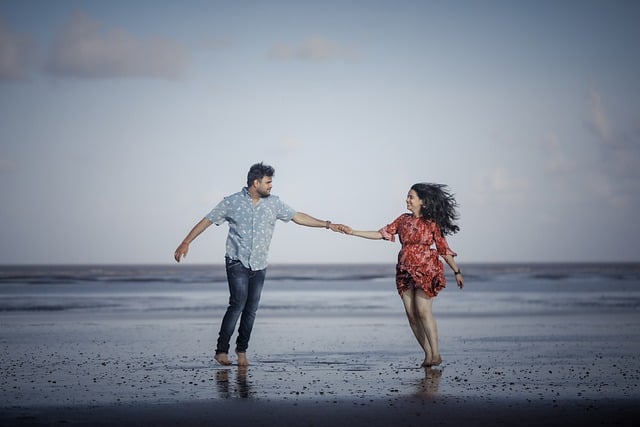 A couple on the beach