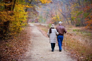 An older couple enjoying time together