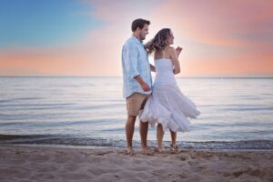 A couple on the beach