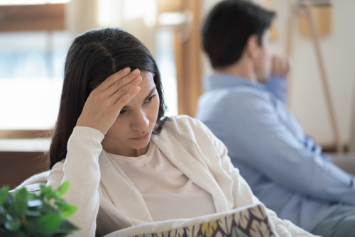 An unhappy couple