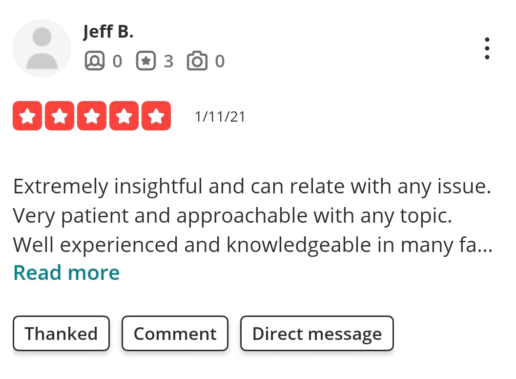 Jeff B Yelp Review
