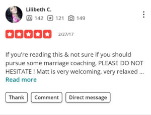 What Is Our Marriage-Lilibeth C Yelp Review