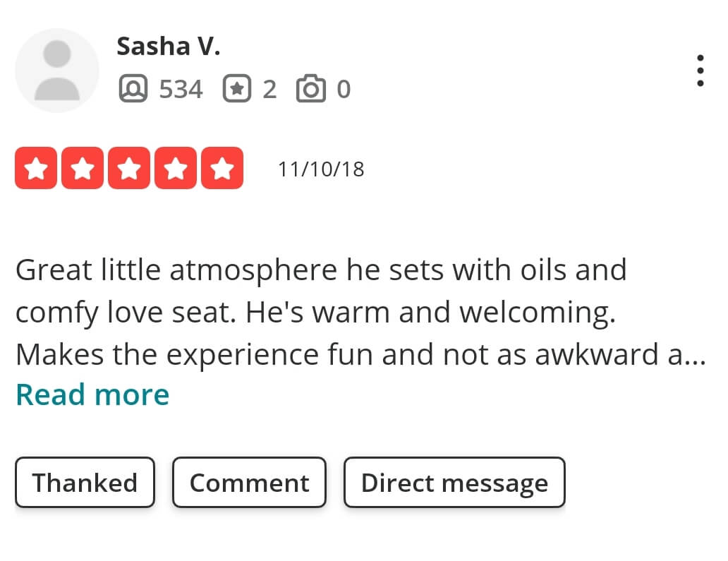 Sasha V Yelp Review