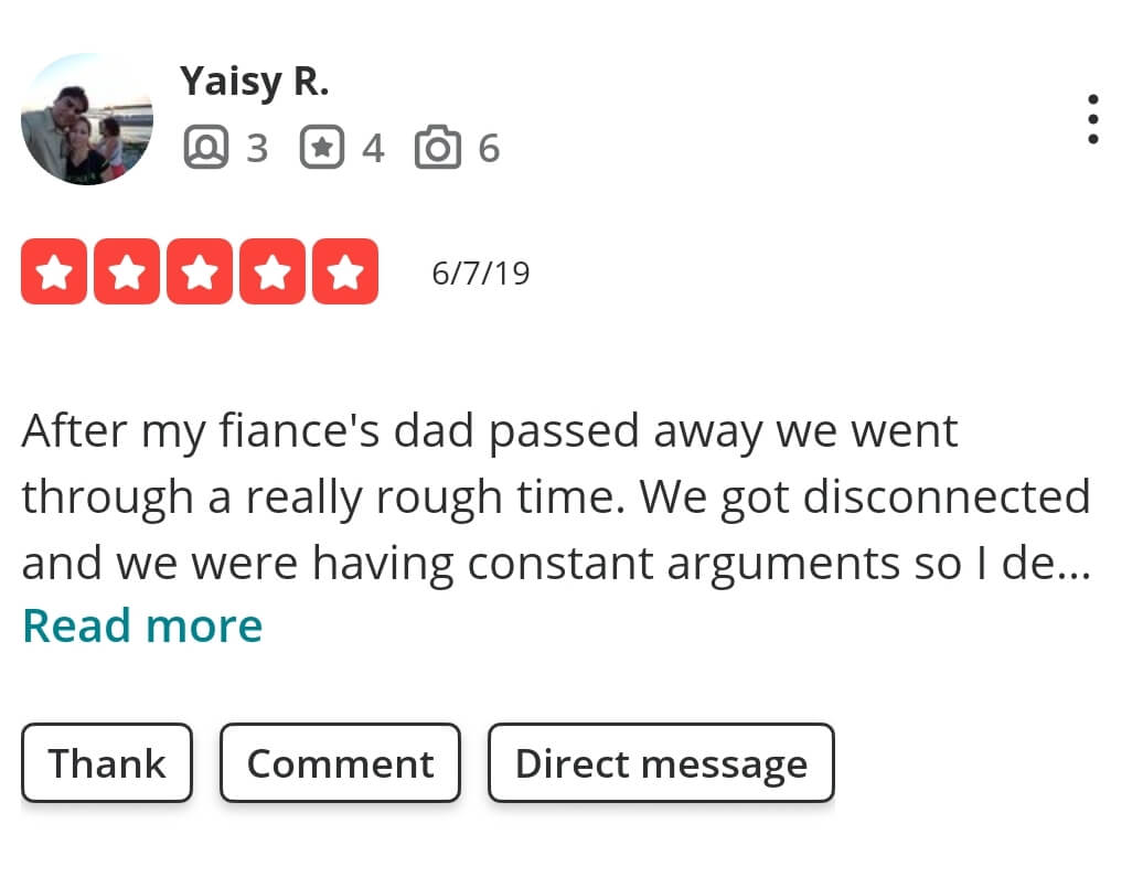 Yaisy R Yelp Review