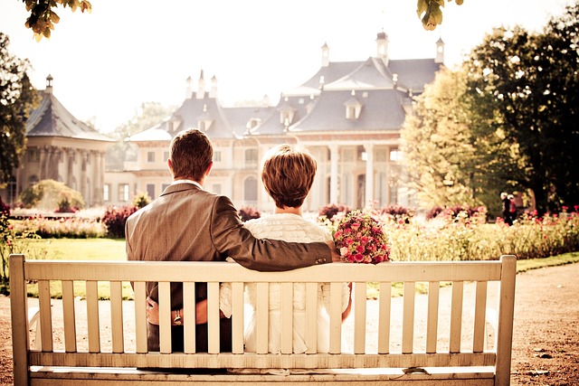 Unconditional Love in Marriage- Marriage couple sit on Bench 